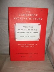 Cover of: Palestine in the time of the Eighteenth Dynasty: vol. II, chapter XI