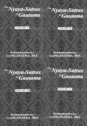 Cover of: Nyaya- Sutras of Gautama  (4 Vol. Set)