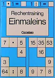Cover of: Rechentraining, Einmaleins by Hans Weber, Helmut Klahold