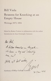 Cover of: Reasons for knocking at an empty house: writings 1973-1994