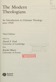 The modern theologians by David Ford