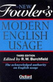 Cover of: The new Fowler's modern English usage by H. W. Fowler