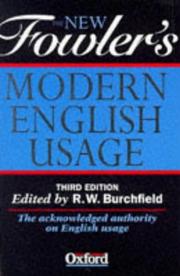 Cover of: The new Fowler's modern English usage