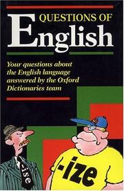 Cover of: Questions of English