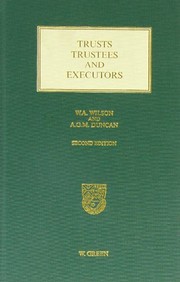 Cover of: Trusts, Trustees and Executors