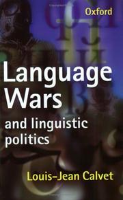 Cover of: Language wars and linguistic politics