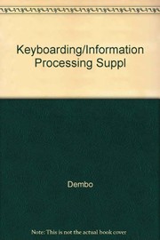 Cover of: Keyboarding/information processing: supplementary applications