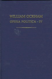 Cover of: Opera politica.