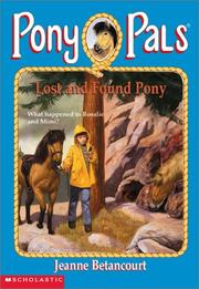 Cover of: Lost and Found Pony (Pony Pals)