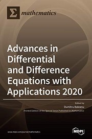 Cover of: Advances in Differential and Difference Equations with Applications 2020