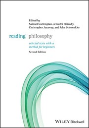 Cover of: Reading Philosophy by Samuel Guttenplan, Jennifer Hornsby, Christopher Janaway, John Schwenkler