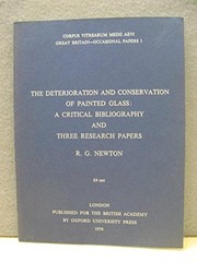 The deterioration and conservation of painted glass by R. G. Newton