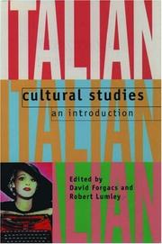 Cover of: Italian Cultural Studies: An Introduction