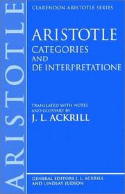 Cover of: Categories and De Interpretatione (Clarendon Aristotle Series) by Aristotle