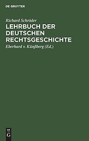 Cover of: Lehrbuch der Deutschen Rechtsgeschichte