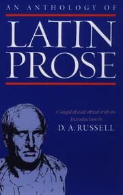 Cover of: An Anthology of Latin Prose