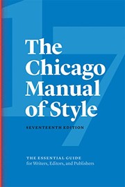 Cover of: The Chicago manual of style by 