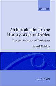 Cover of: An introduction to the history of central Africa by Wills, A. J., Wills, A. J.