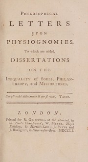 Cover of: Philosophical letters upon physiognomies by Jacques Pernetti