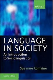 Cover of: Language in Society by Suzanne Romaine, Suzanne Romaine