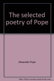 Cover of: The selected poetry of Pope by Alexander Pope