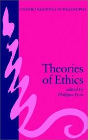 Cover of: Theories of Ethics (Oxford Readings in Philosophy)