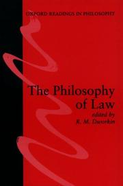 Cover of: The Philosophy of law