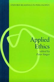 Cover of: Applied ethics by edited by Peter Singer.