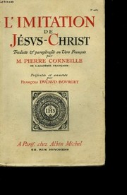 Cover of: L'\Imitation de Jesus Christ by Pierre Corneille