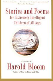 Cover of: Stories and Poems for Extremely Intelligent Children of All Ages by Harold Bloom