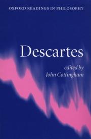 Cover of: Descartes by edited by John Cottingham.
