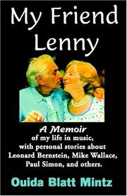 My Friend Lenny by Ouida Blatt Mintz