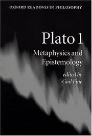 Cover of: Plato 1 by Gail Fine