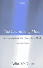 Cover of: The Character of Mind by Colin McGinn