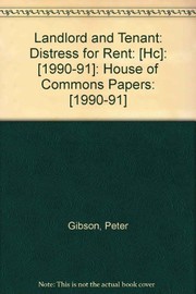 Cover of: Landlord and tenant: distress for rent