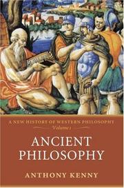 Cover of: Ancient philosophy by Anthony Kenny