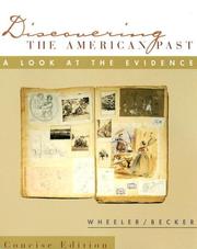 Cover of: Discovering the American past: a look at the evidence