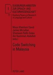 Cover of: Code Switching in Malaysia