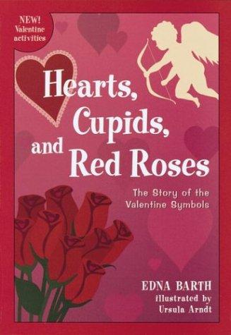 Hearts, cupids, and red roses by Edna Barth