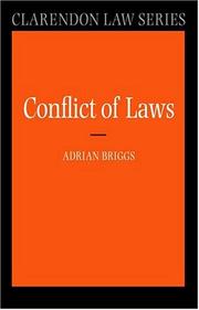 Cover of: The Conflict of Laws (Clarendon Law Series)