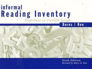 Cover of: Informal Reading Inventory by Paul C. Burns, Betty D. Roe