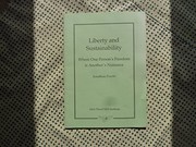 Cover of: Liberty and Sustainability by Jonathon Porritt