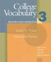 Cover of: College Vocabulary 3 (English for Academic Success) by Keith Folse