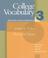 Cover of: College Vocabulary 3 (English for Academic Success)