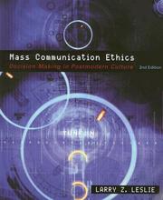 Cover of: Mass Communication Ethics by Larry Z. Leslie