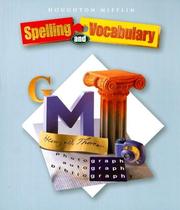 Cover of: Houghton Mifflin Spelling and Vocabulary by Shane Templeton