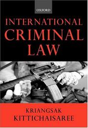 Cover of: International criminal law