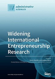 Cover of: Widening International Entrepreneurship Research by Maria Ripollés, Andreu Blesa