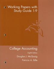 Cover of: College Accounting by Douglas J. McQuaig