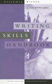 Cover of: Writing Skills Handbook With 2003 Mla Update